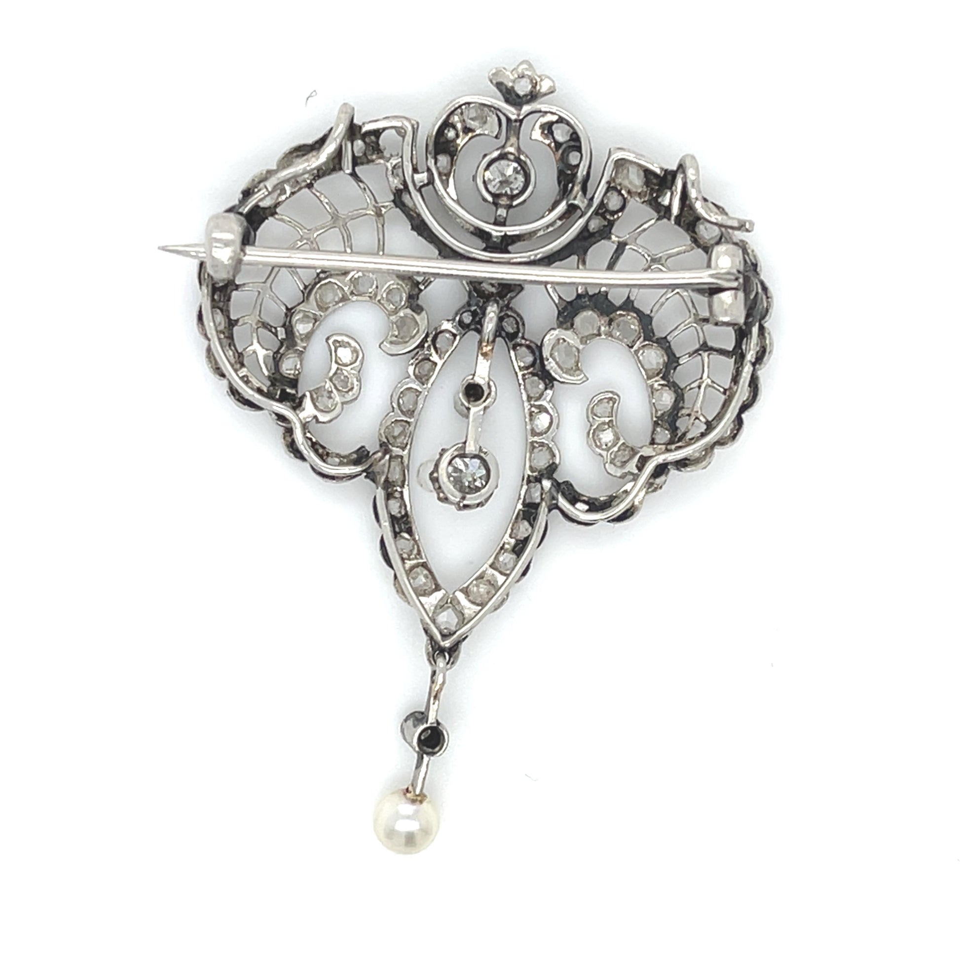 Edwardian Belle Époque 2.50ct Diamond Pendant/ Brooch