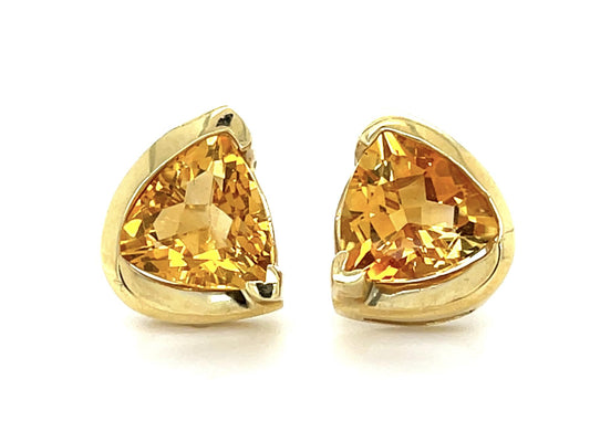 8ct Citrine 14KY Stud Earrings