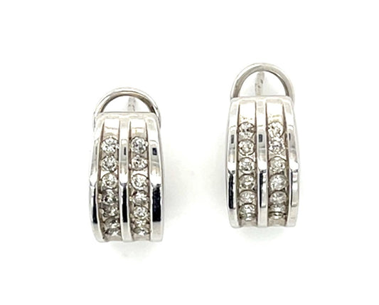.60ct Diamond 14KW Earrings 4.40g 5/6"