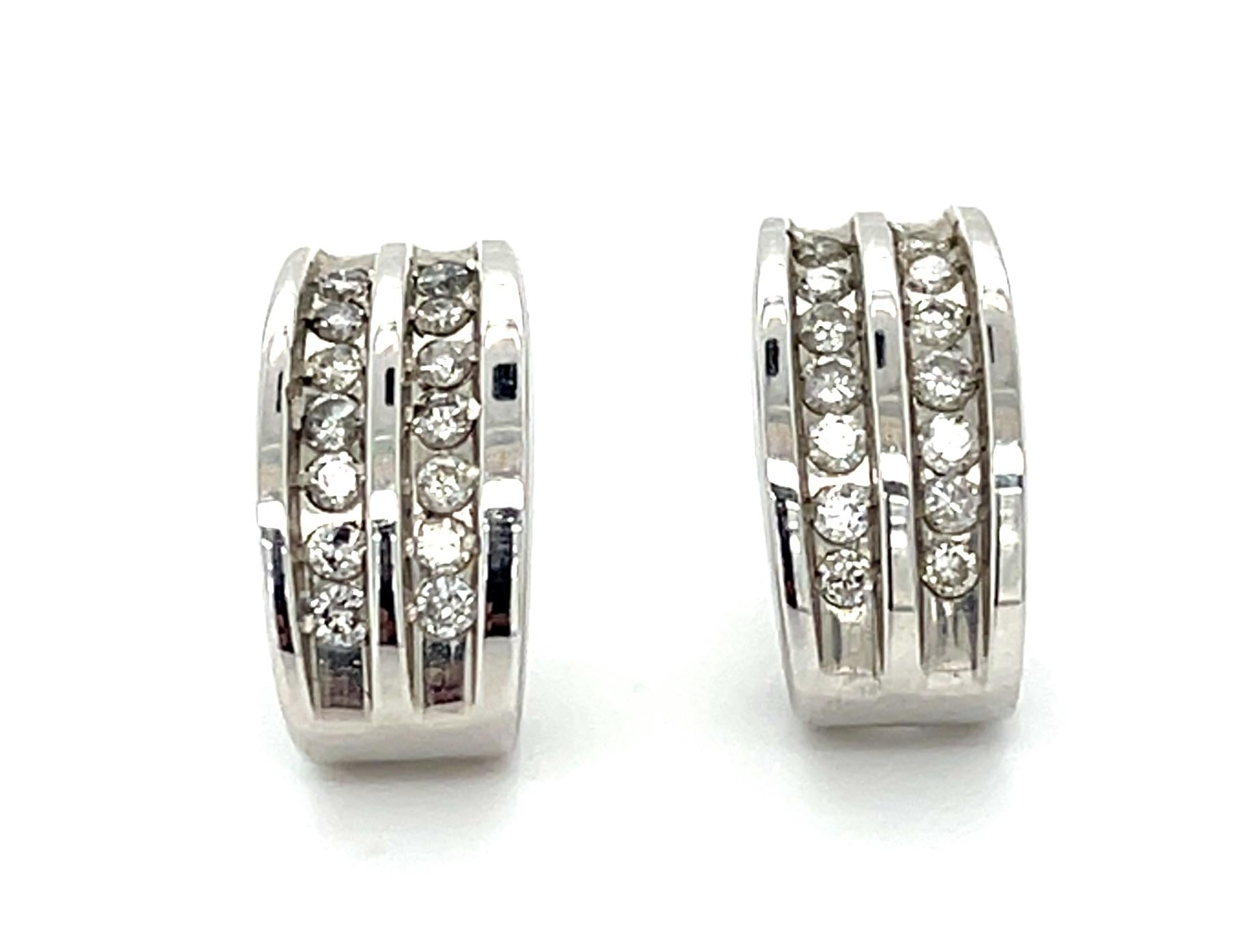 .60ct Diamond 14KW Earrings 4.40g 5/6"