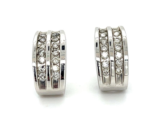 .60ct Diamond 14KW Earrings 4.40g 5/6"
