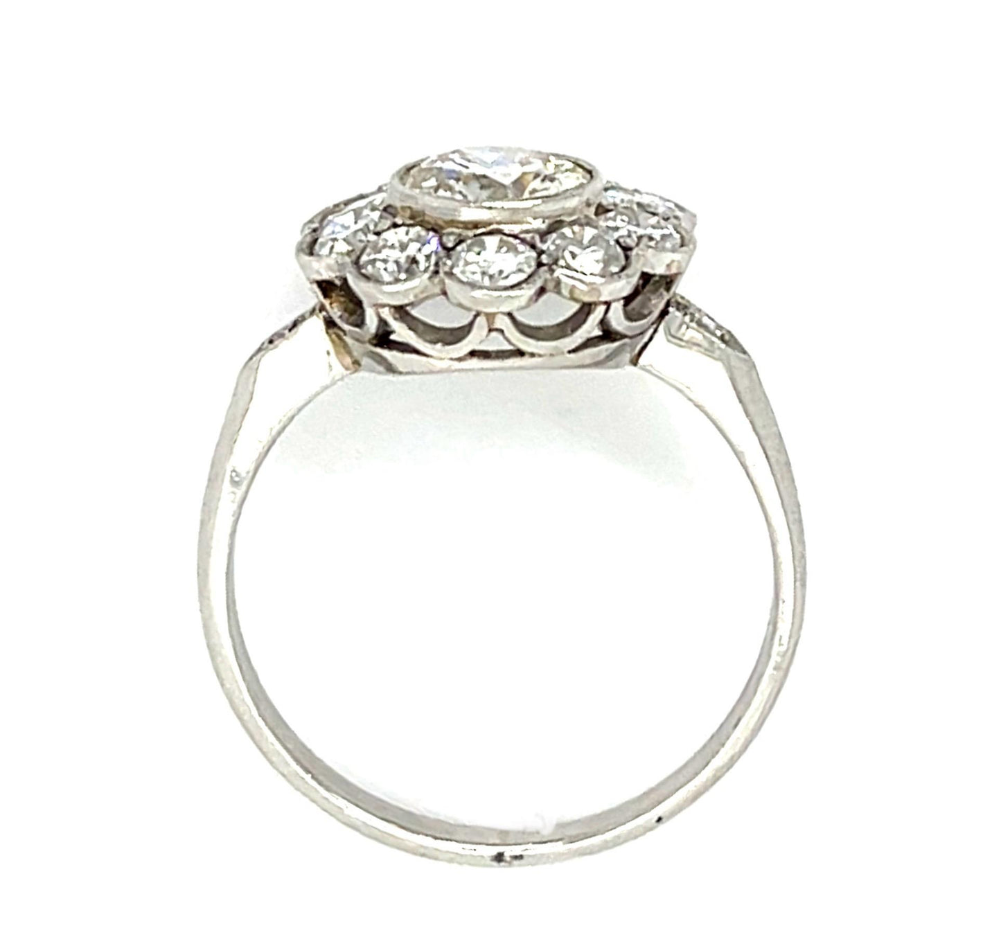 .85ct (H-I VS) Round Diamond Platinum Handmade Ring