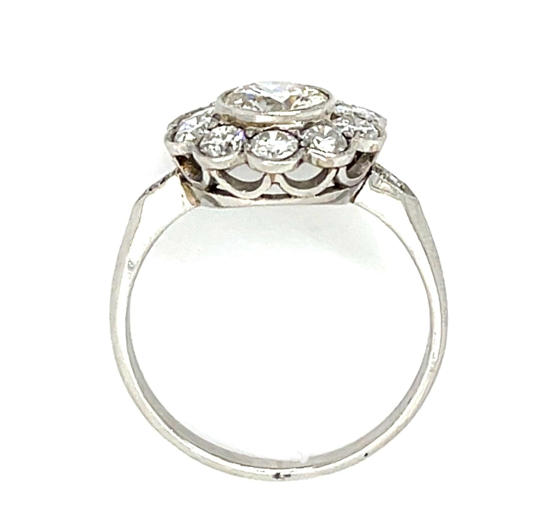 .85ct (H-I VS) Round Diamond Platinum Handmade Ring