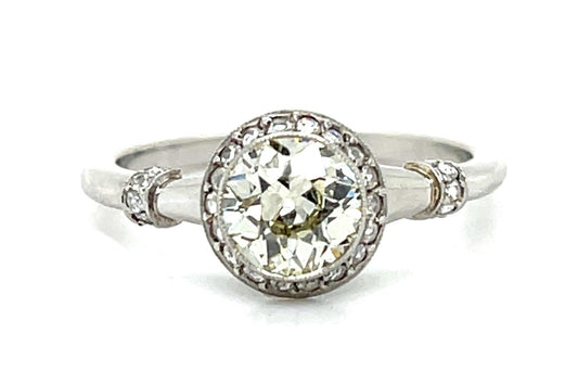 .95ct (J-K VS) European Diamond Platinum Handmade Ring