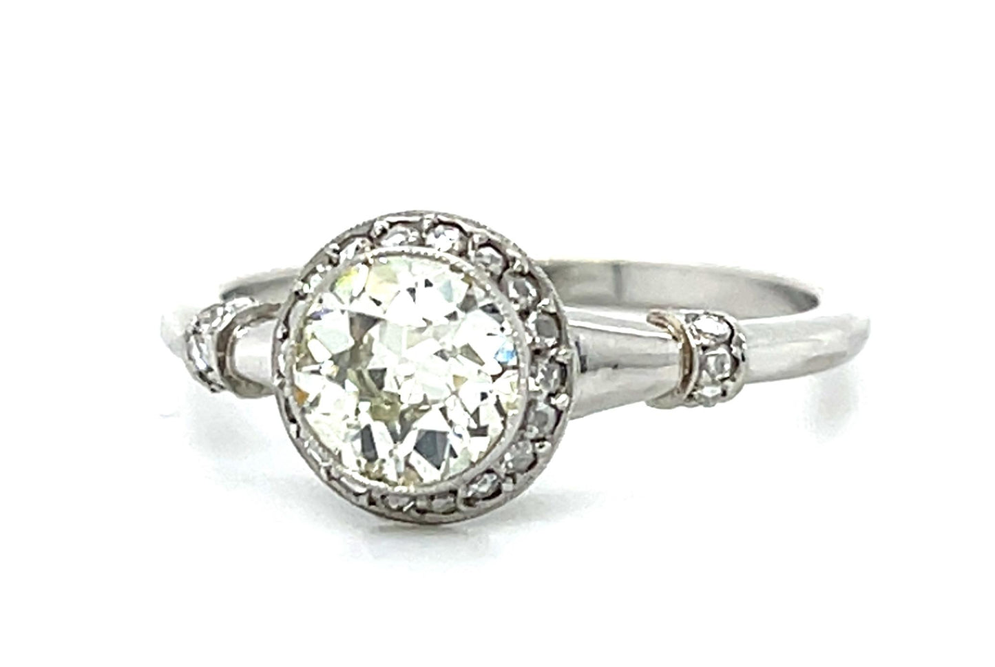 .95ct (J-K VS) European Diamond Platinum Handmade Ring