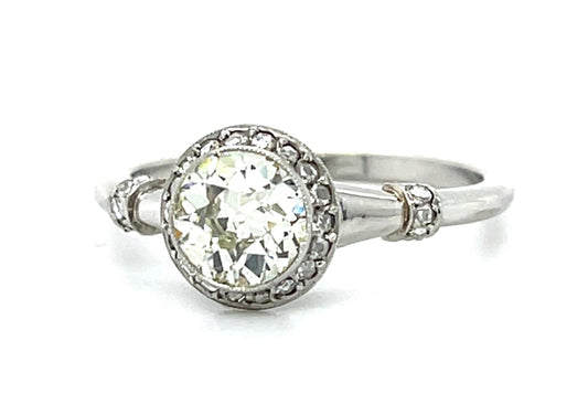 .95ct (J-K VS) European Diamond Platinum Handmade Ring