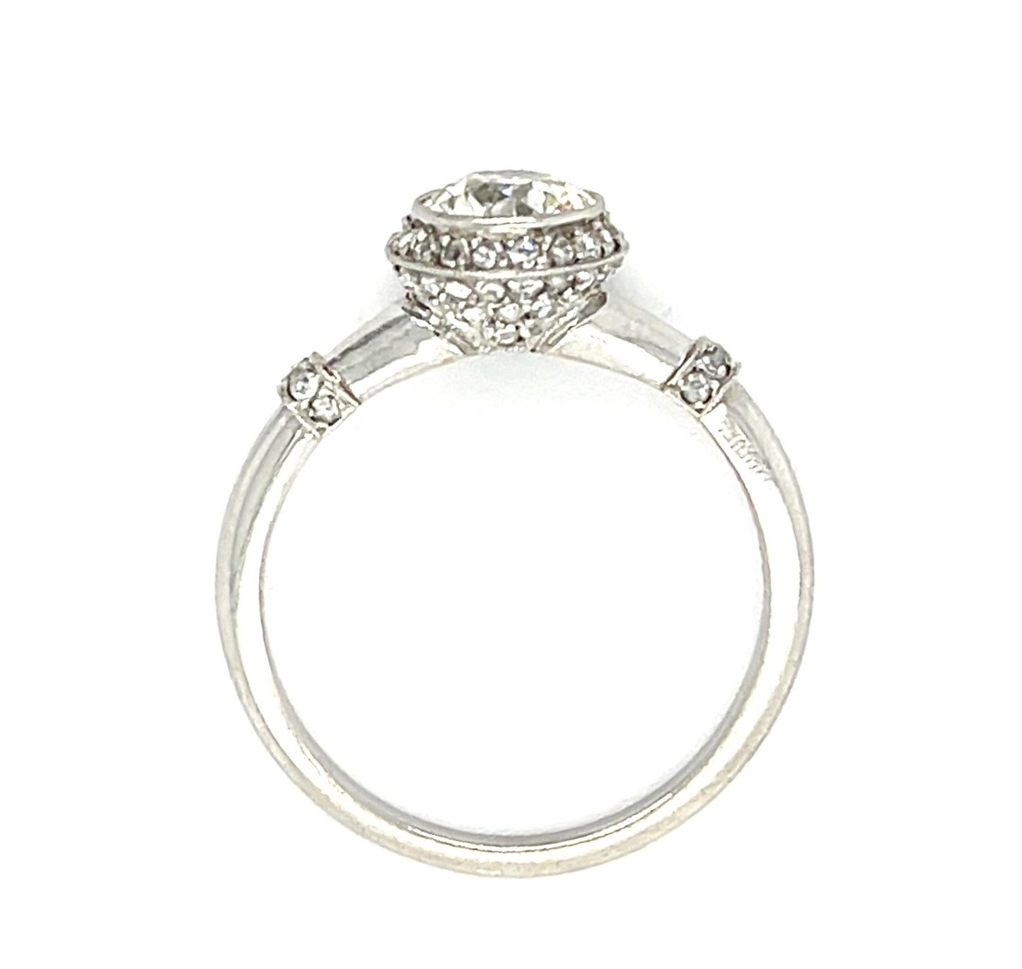 .95ct (J-K VS) European Diamond Platinum Handmade Ring
