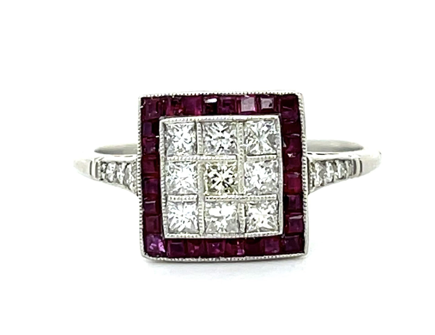 .66ct Princess-cut Diamond Platinum Handmade Ring