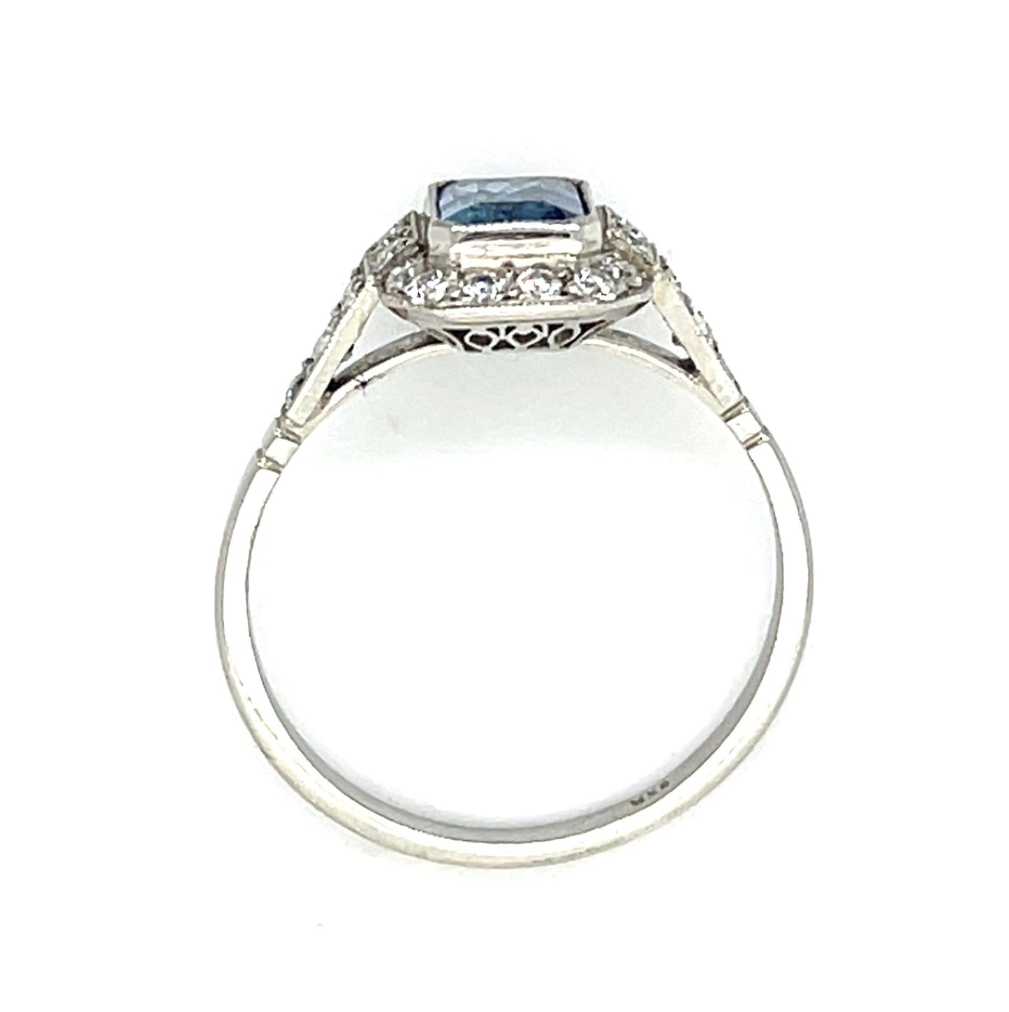 .73ct Aquamarine Platinum Handmade Ring