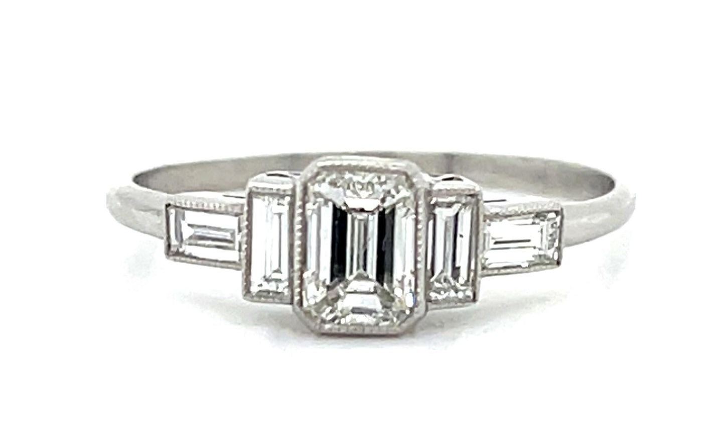 .52ct (D VS1) Emerald-cut Diamond Platinum Ring