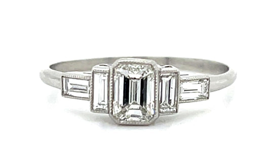 .52ct (D VS1) Emerald-cut Diamond Platinum Ring