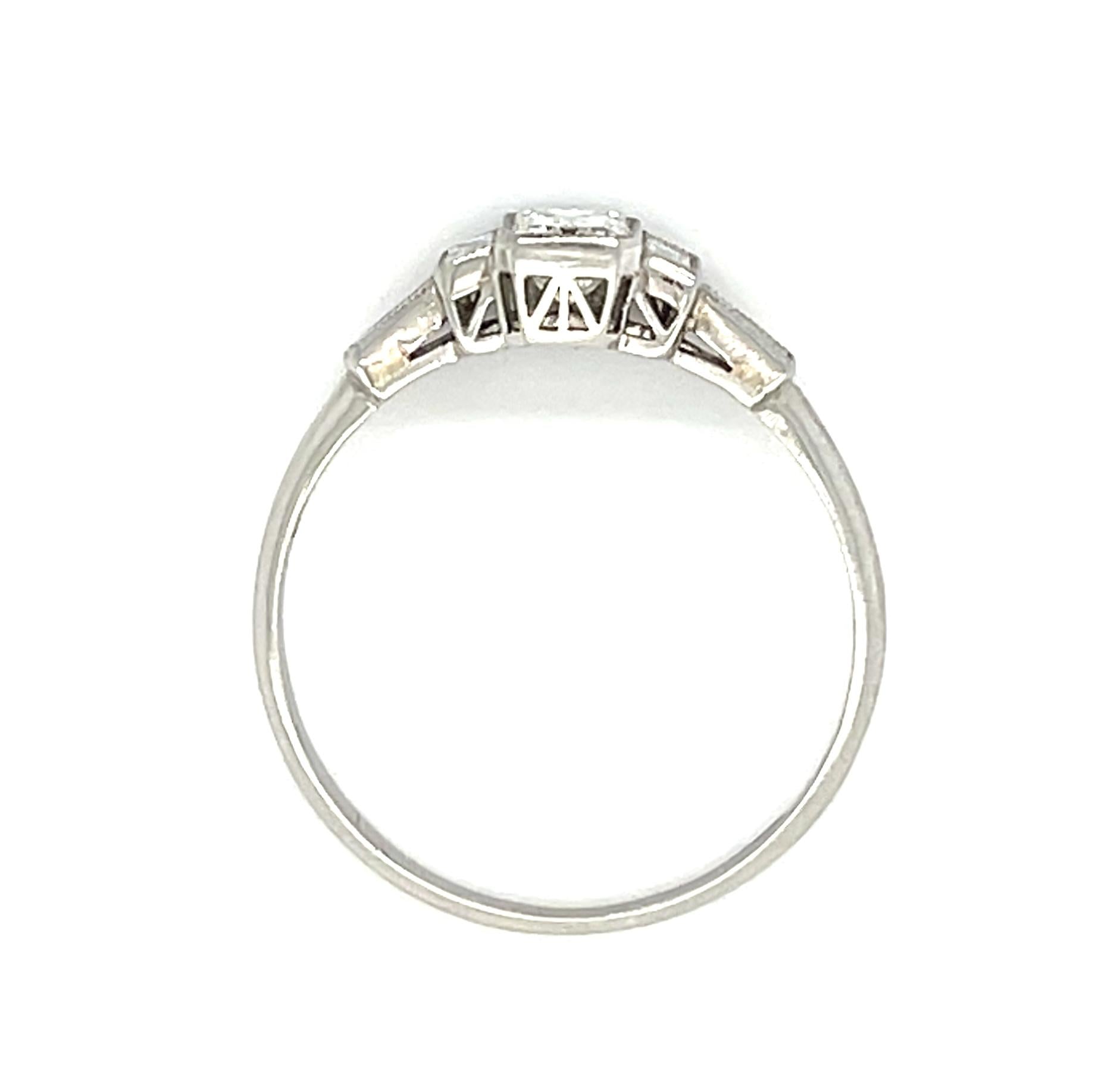 .52ct (D VS1) Emerald-cut Diamond Platinum Ring