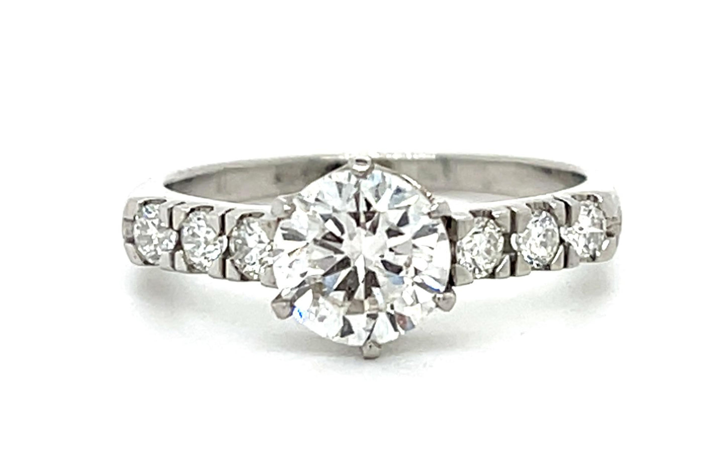 1.04ct (G SI1) Round Diamond Platinum Ring