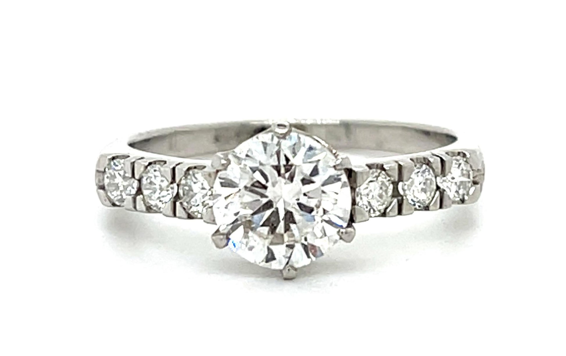 1.04ct (G SI1) Round Diamond Platinum Ring