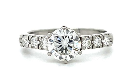 1.04ct (G SI1) Round Diamond Platinum Ring