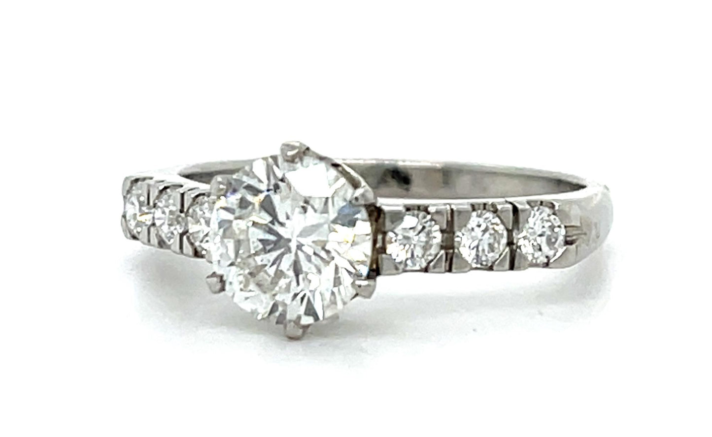 1.04ct (G SI1) Round Diamond Platinum Ring
