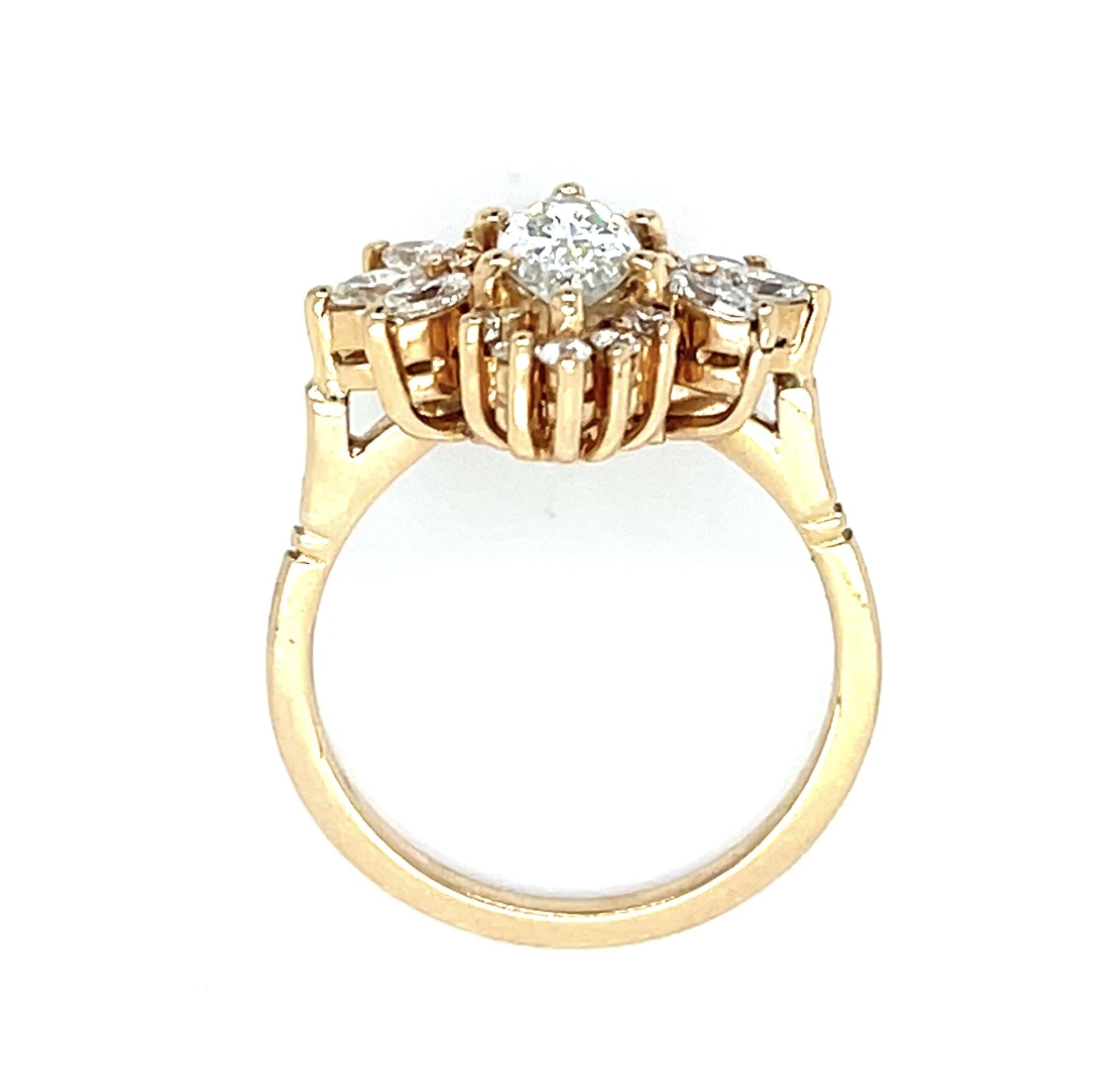 .70ct (I-J SI) Marquise Diamond 18KY Ring