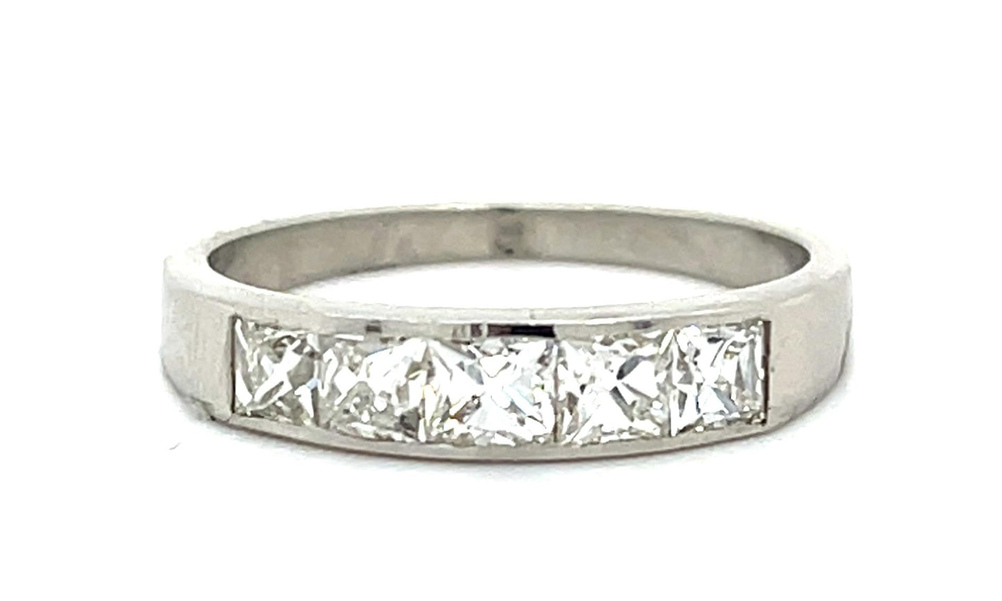1.20ct Antique French-cut Diamond Platinum Ring