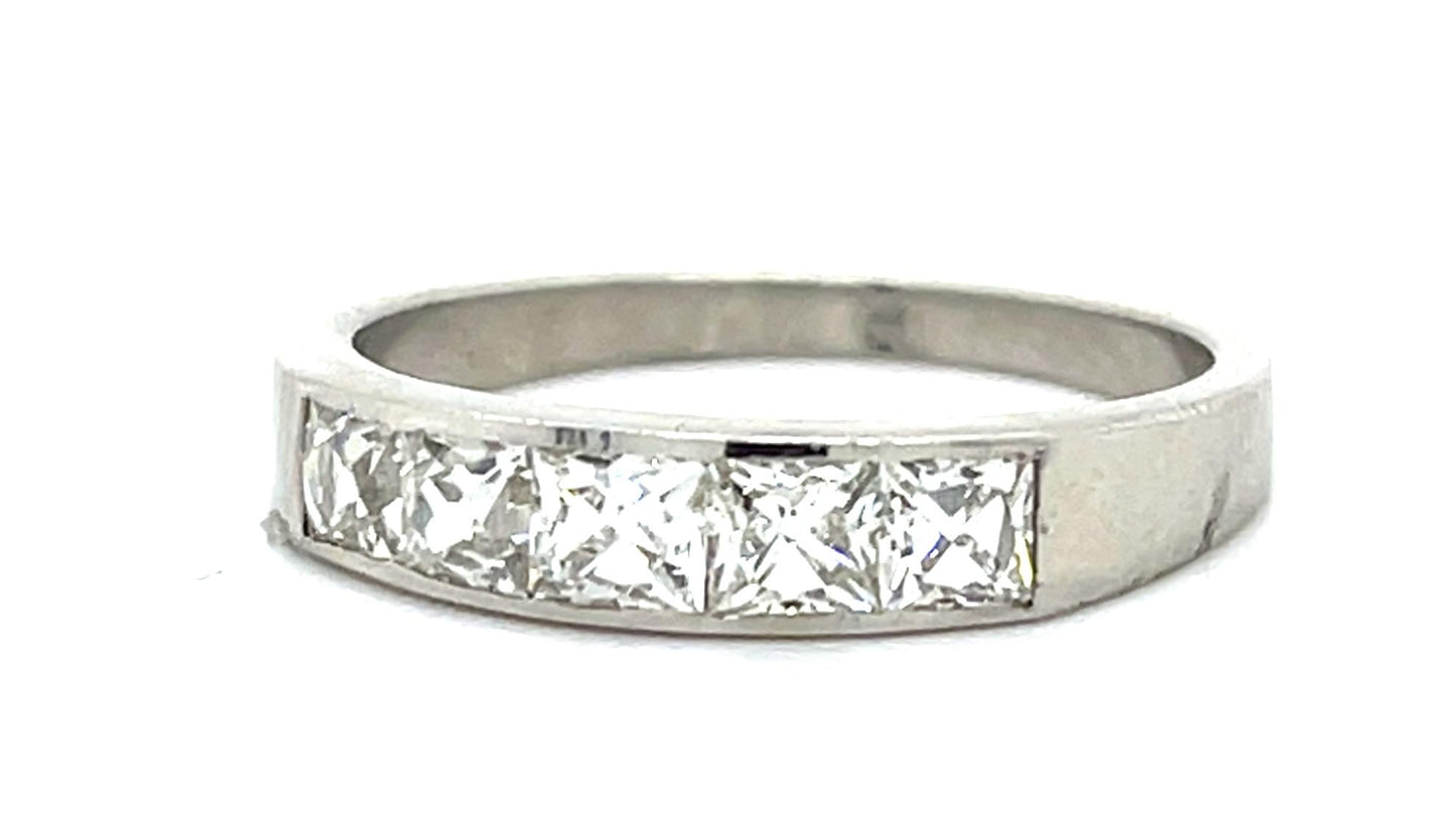 1.20ct Antique French-cut Diamond Platinum Ring