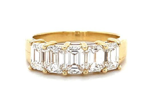 2.50ct (D VVS1) Emerald Cut Diamond 18K Rose Gold Ring