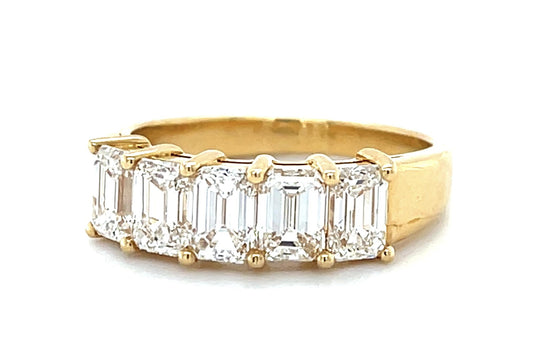 2.50ct (D VVS1) Emerald Cut Diamond 18K Rose Gold Ring