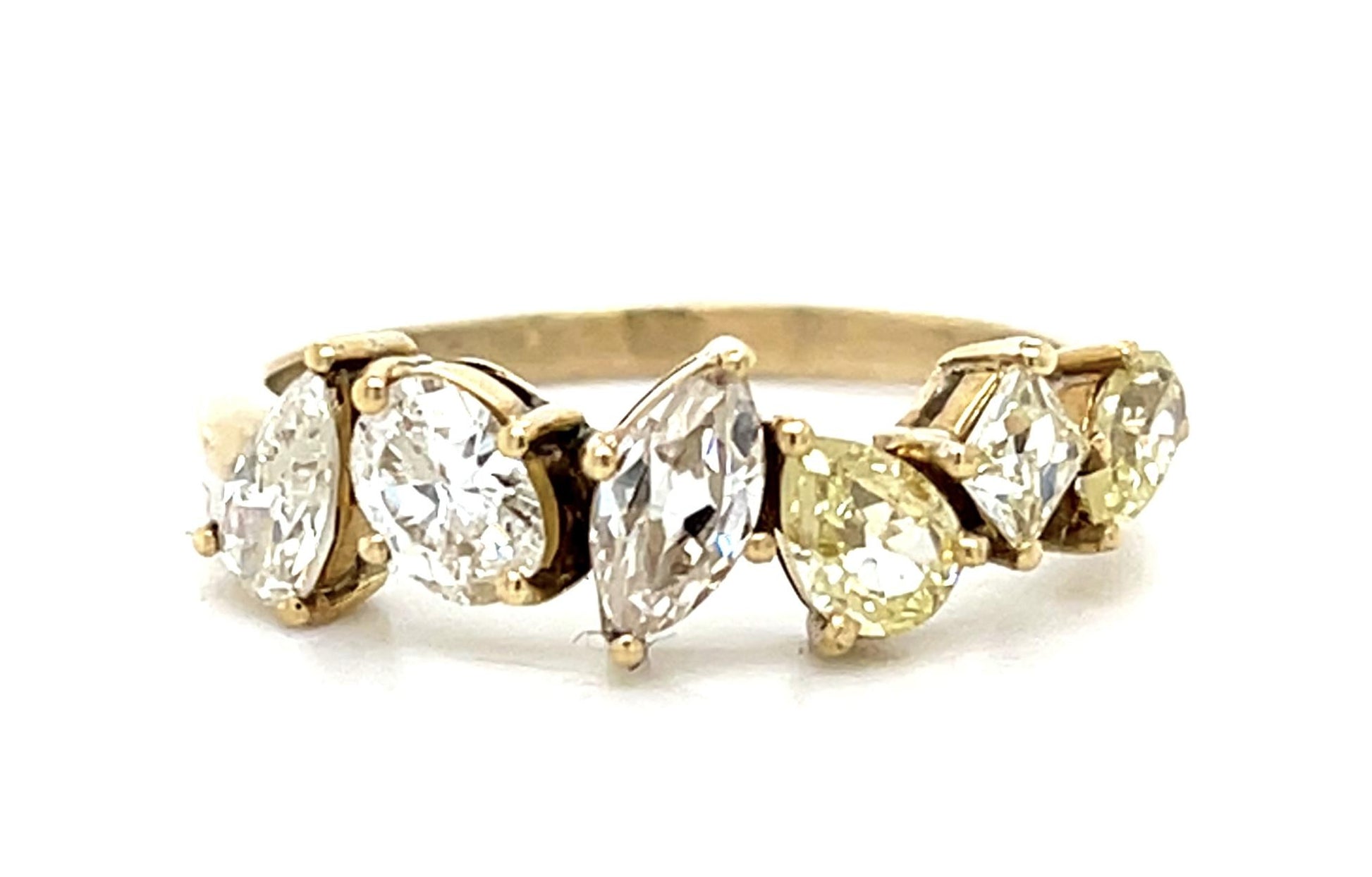 .45ct Fancy Yellow Diamond .80ct SD 18KY Ring