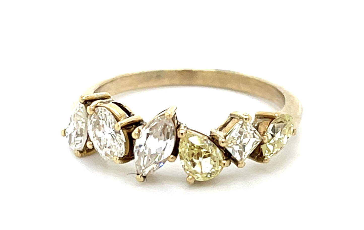 .45ct Fancy Yellow Diamond .80ct SD 18KY Ring