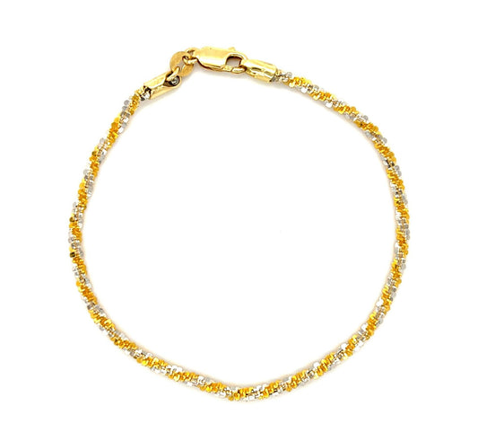 14K Two Tone Gold Bracelet
