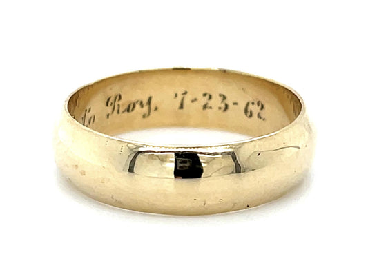 14KY Gold Ring Band 6g 10 Size