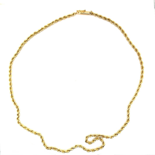 14KY Rope Necklace 30.80g 26"