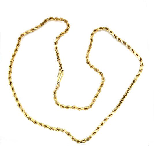 14KY Rope Necklace 30.80g 26"