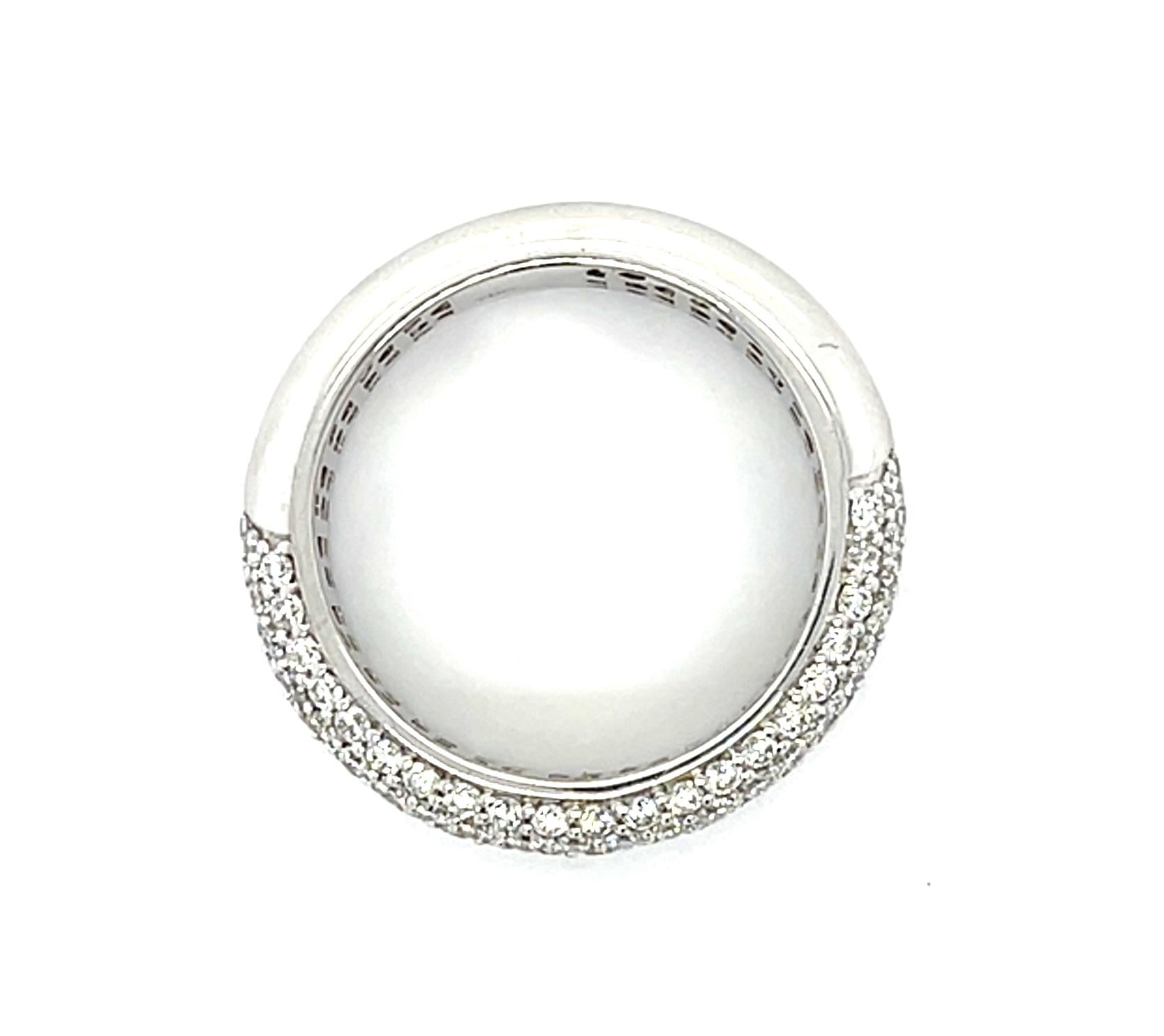 1.63ct Diamond 18KW Gold Band Ring 5.80g