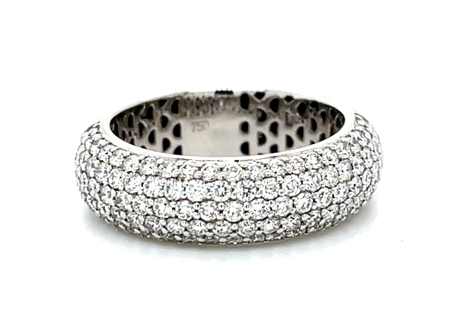 1.63ct Diamond 18KW Gold Band Ring 5.80g