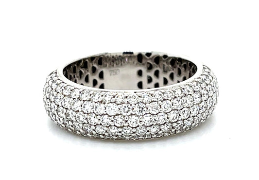 1.63ct Diamond 18KW Gold Band Ring 5.80g