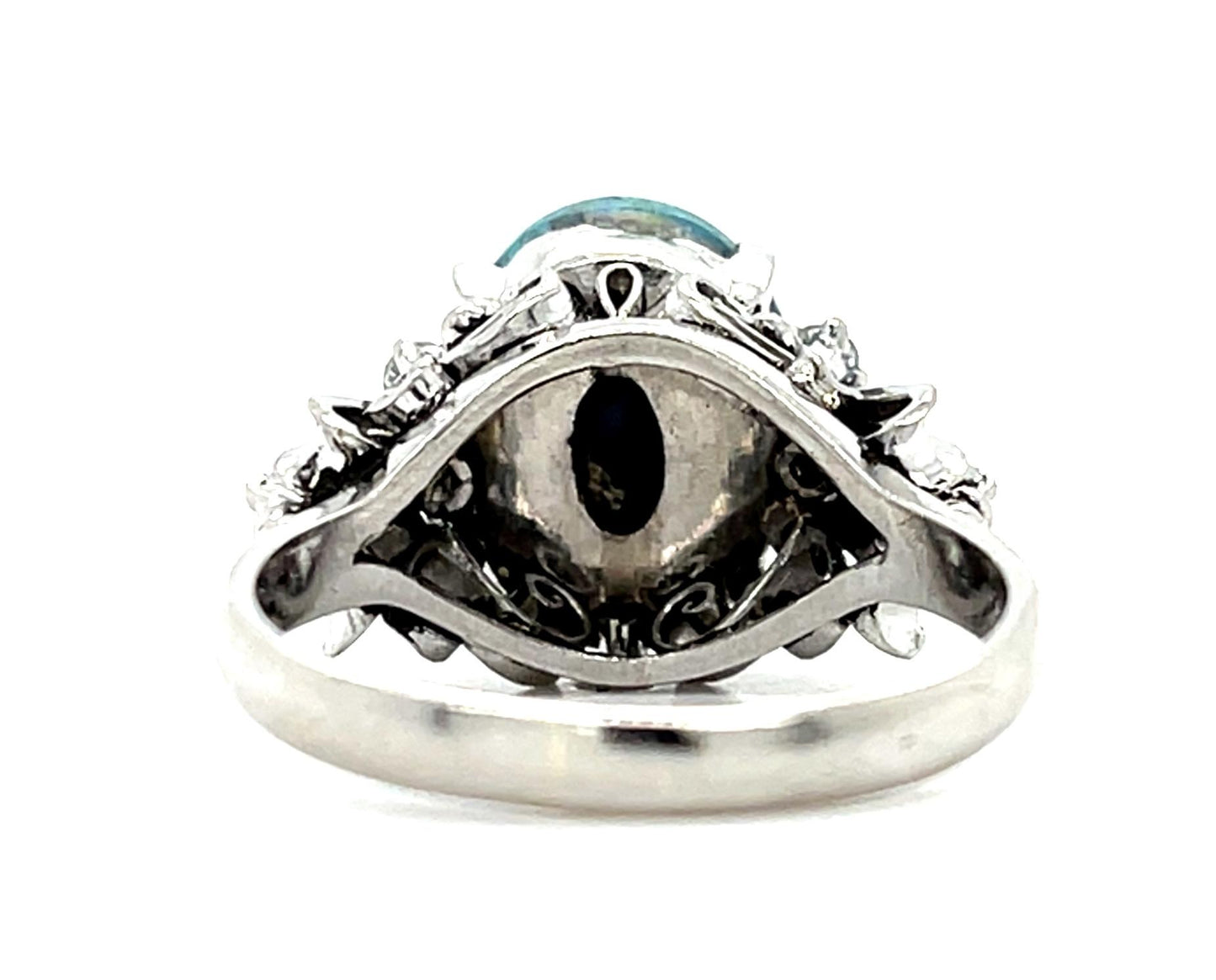 2.72ct Black Australian Opal PT Ring