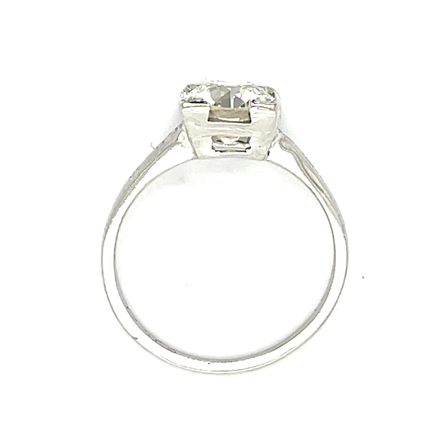 Original Art Deco 1.56ct (L VS2) Old Euro Diamond PT Ring (Antique 1920s) 3.64g