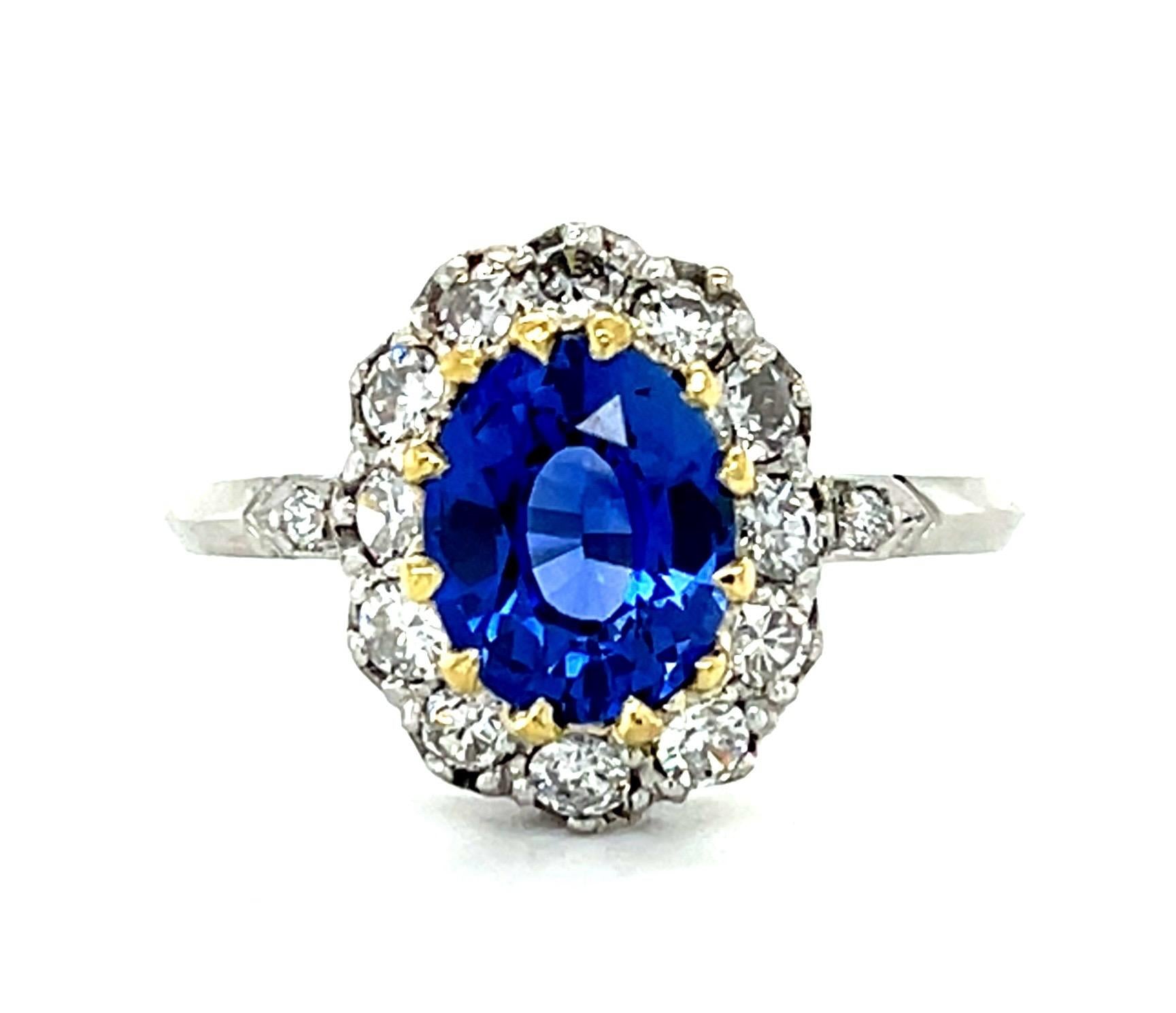 1.70ct Sapphire Platinum Ring