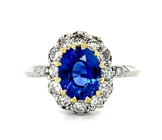 1.70ct Sapphire Platinum Ring