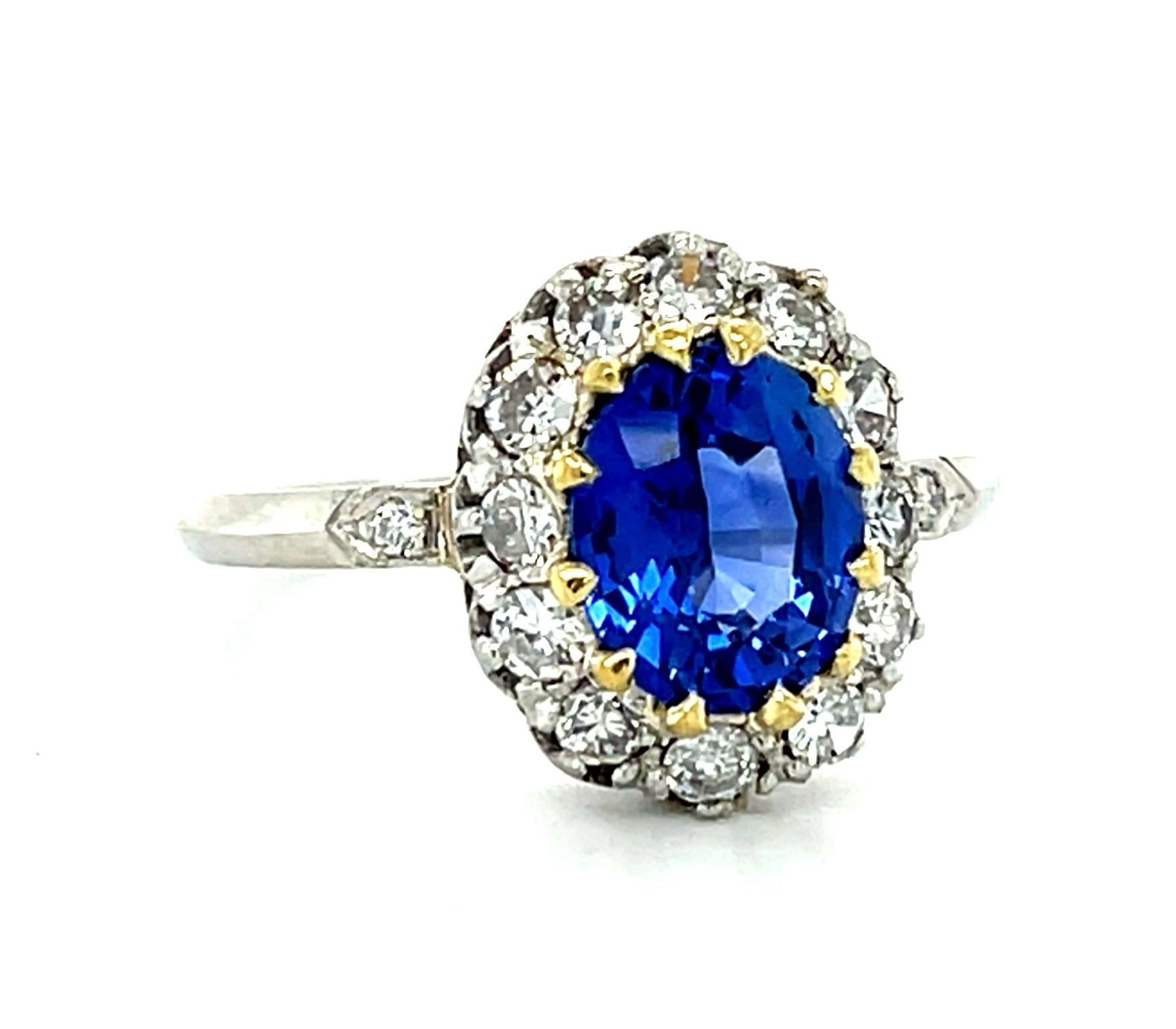 1.70ct Sapphire Platinum Ring