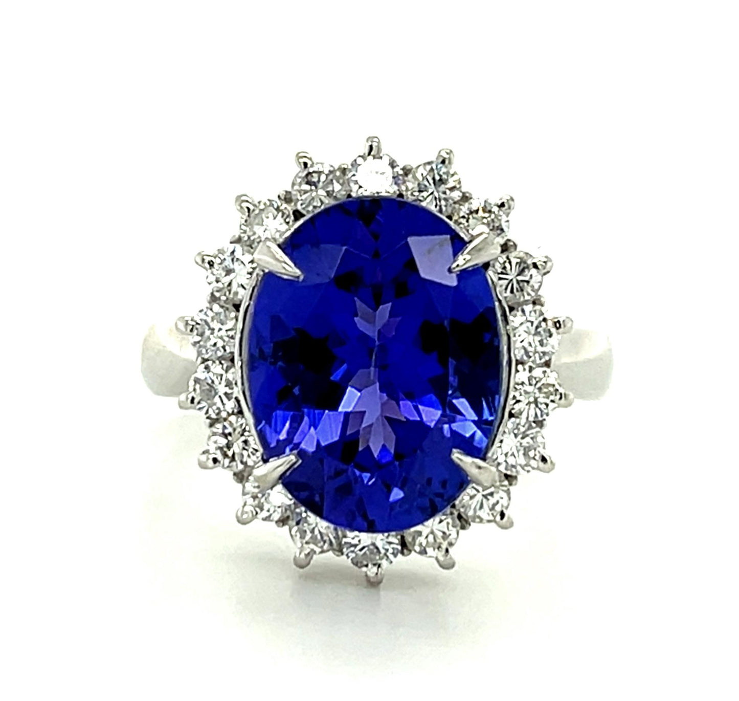 2.74ct Tanzanite Platinum Ring .68ct Diamond 8.30g