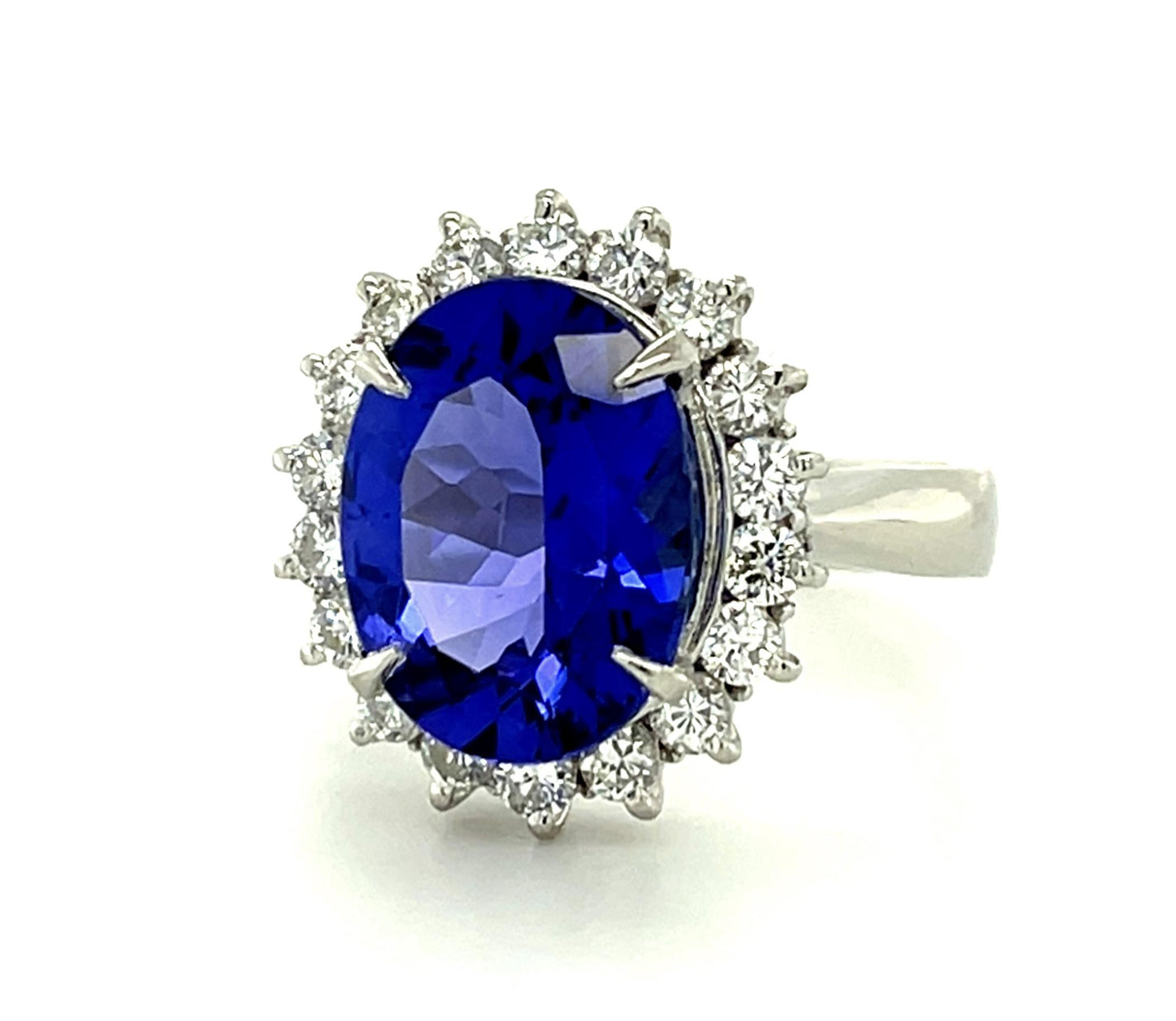 2.74ct Tanzanite Platinum Ring .68ct Diamond 8.30g