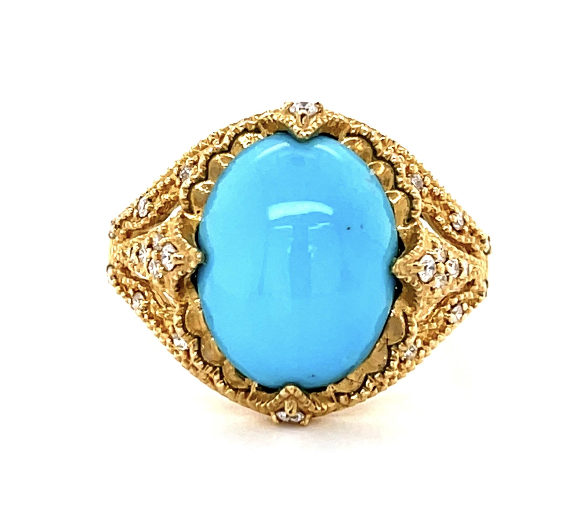5ct Turquoise 14KY Gold Ring