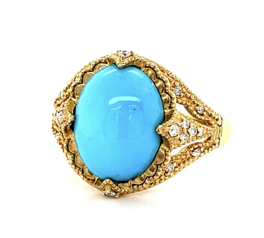 5ct Turquoise 14KY Gold Ring