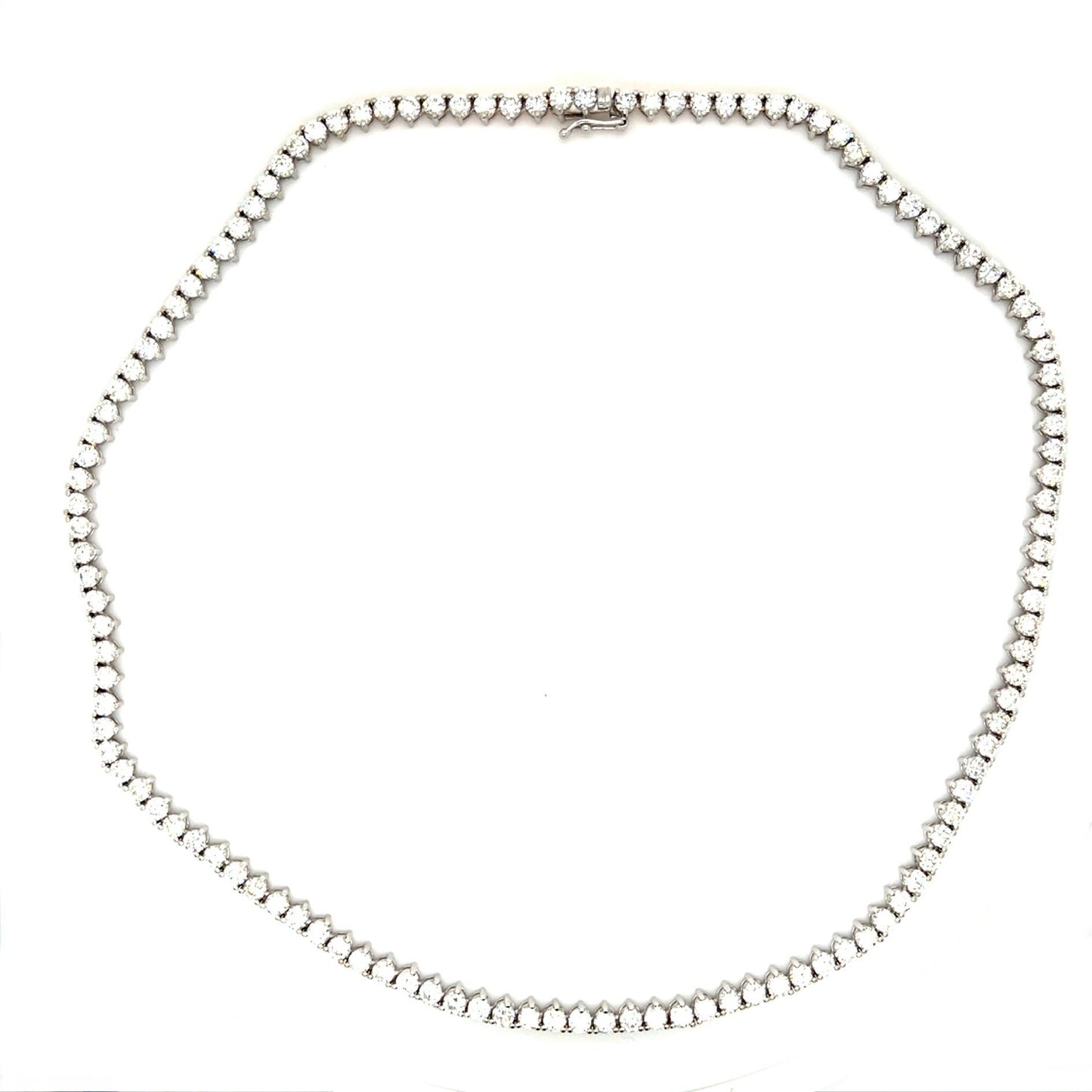 13ct (F-G VS No Cert) 120 Diamond 18KW Gold Necklace 19.18g 16.50"