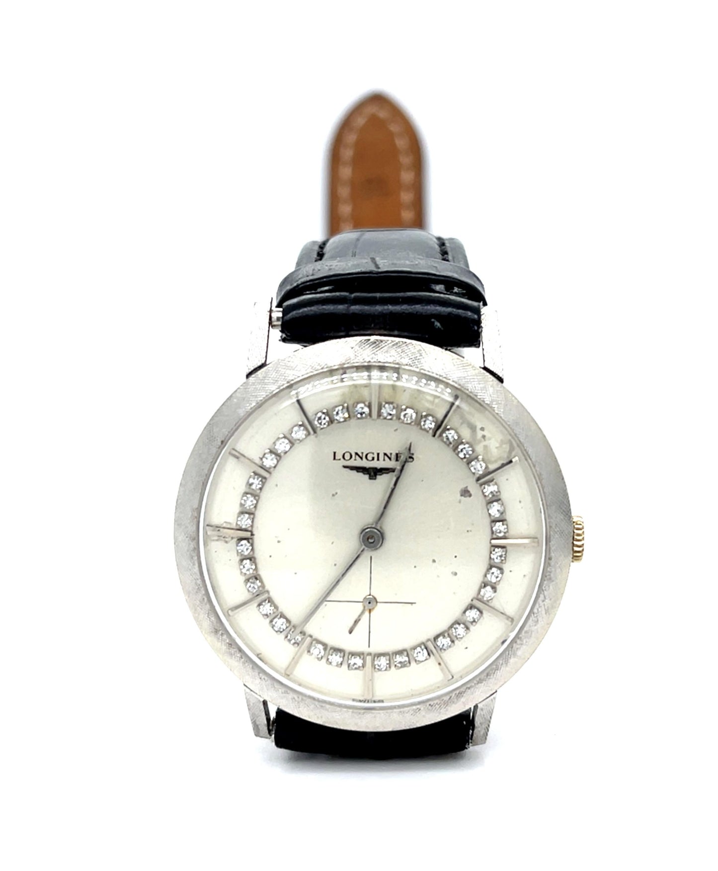 Original Longienes .72ct Diamond 14KW Gold Watch (Vintage 1960s)