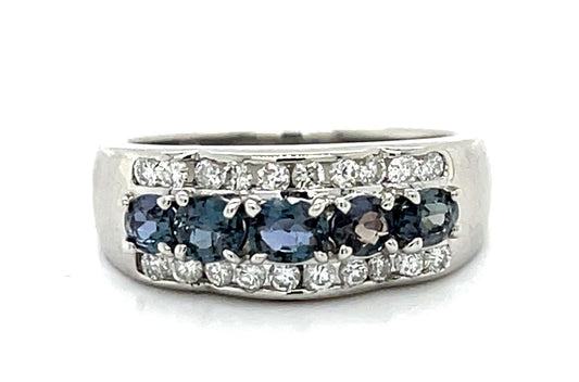 .76ct Alexandrite .30ct Diamond Platinum Ring 8.31g