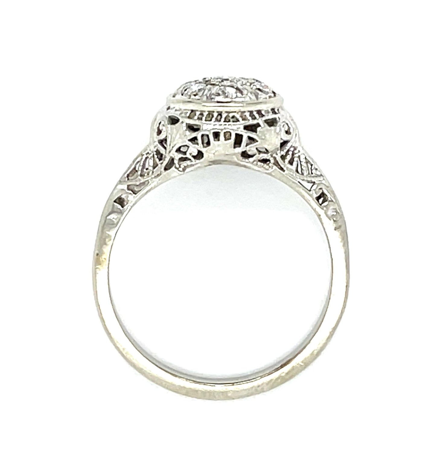 Art Deco .26ct Diamond 14KW Gold Ring (Vintage 1930s)