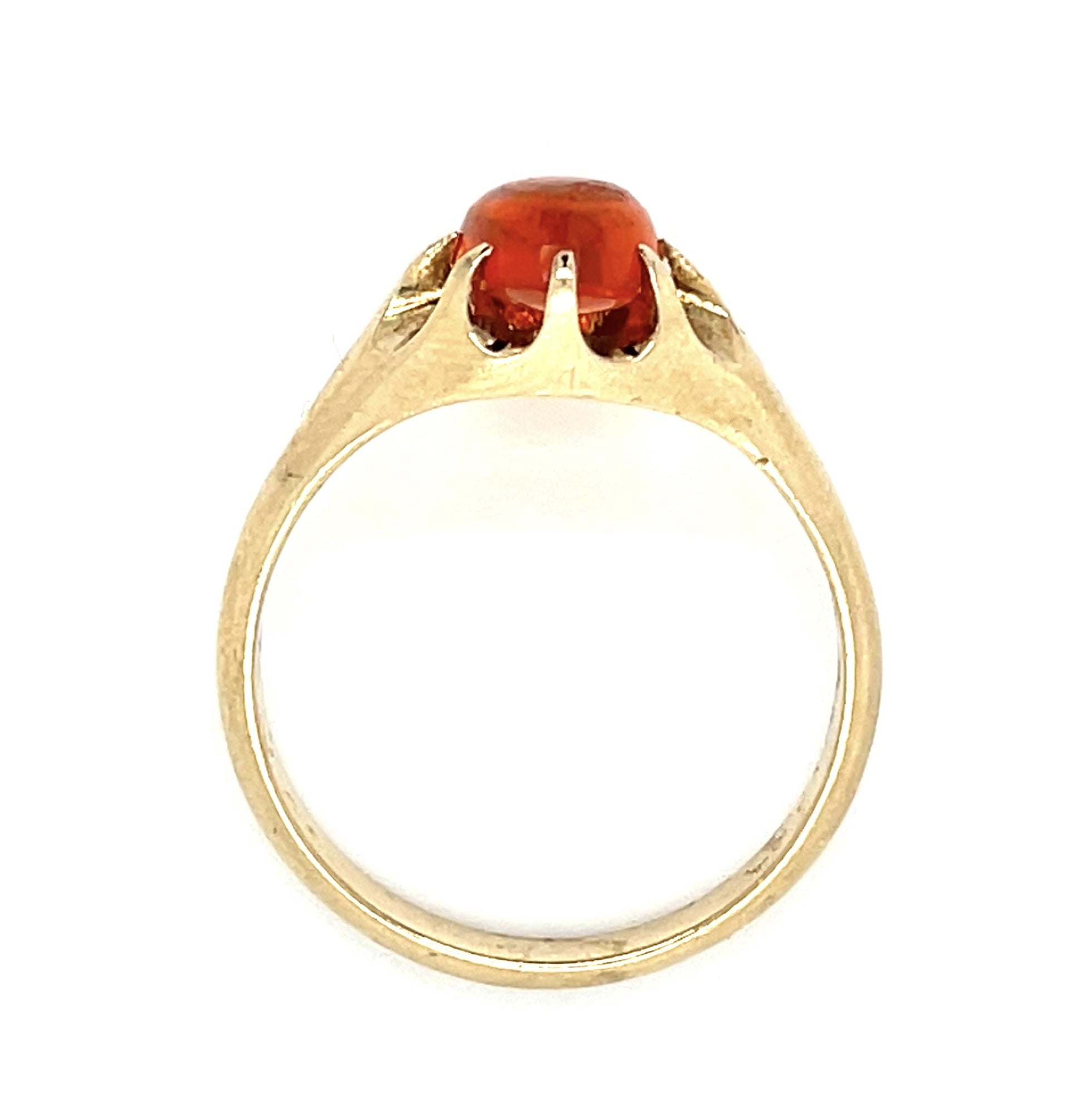 Original 1.25ct Mexican Jelly Opal 14KY Gold Ring (Antique 1900s) 5.25g 10 Size