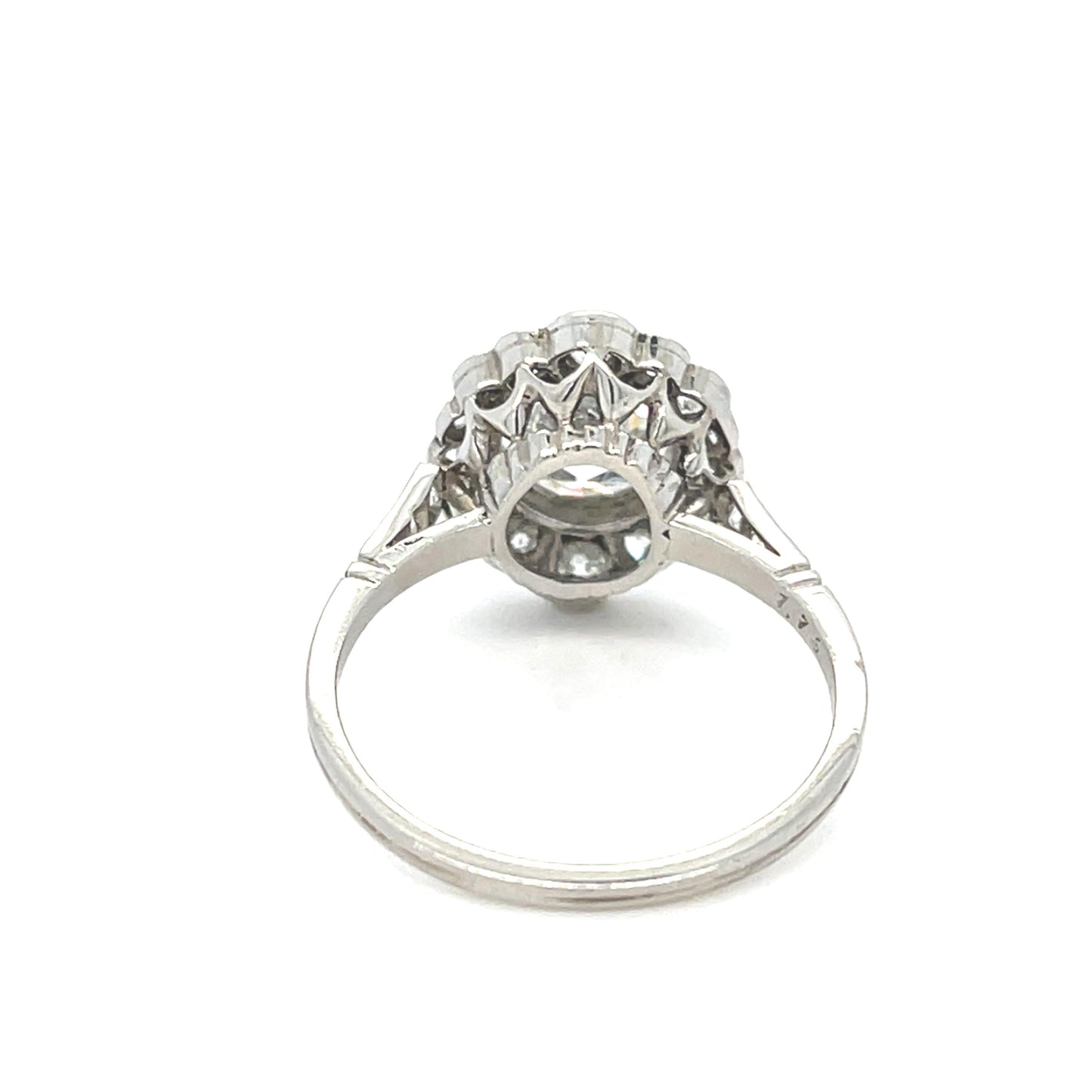 1.76CT (H-I I1) Diamond .80ct SD PT Handmade Ring No Cert