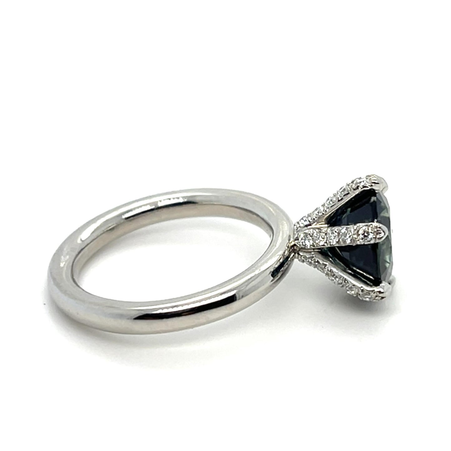 3ct Tourmaline .30ct Diamond PT Ring